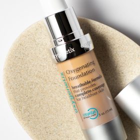 Oxygentix breathable camouflage makeup
