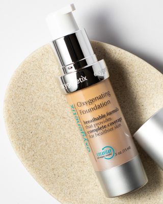 Oxygentix breathable camouflage makeup